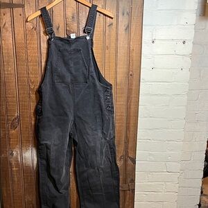 Black Denim Overalls